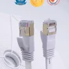 Elfcam - 12m Câble Ethernet RJ45 Cat7 Flat Blanc, 10Gbps 600MHz, Cuivre, SFTP, Anti-Bruit, PC, Modem, Routeur