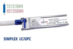 Elfcam - Module SFP BIDI 1,25 Gbps LC/UPC Monomode, DDM, 10 km, TX 1310/RX 1550, Compat. Cisco/Huawei/D-Link