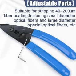 Elfcam - Pince à Dénuder 3 Coupes, FTTH Outil pour 2 Gaines Fibre 125um à 900um, Modèle CS-02