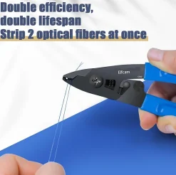Elfcam - Pince à Dénuder 3 Coupes, FTTH Outil pour 2 Gaines Fibre 125um à 900um, Modèle CS-02