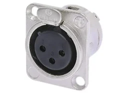 Embase XLR 3 points femelle type D NEUTRIK
