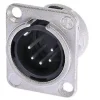 Embase XLR 5 points male type D NEUTRIK