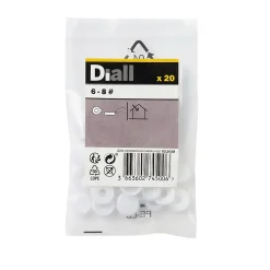 Embout blanc à clipser ø6-8 mm - 20 pièces