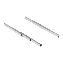 Emuca Coulisses de table télescopique Shot, Aluminium, Inox anodisé