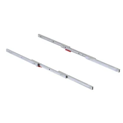 Emuca Coulisses pour table à rallonge Coktail Reverse H35, Aluminium, Inox anodisé
