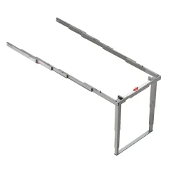 Emuca Coulisses pour table à rallonge Party, Aluminium, Inox anodisé