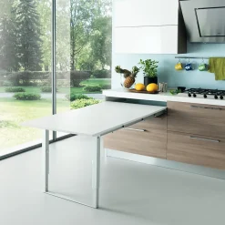 Emuca Coulisses pour table à rallonge Party, Aluminium, Inox anodisé