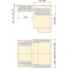 Emuca Coulisses pour table extensible et relevable Oplà Folding+39, Aluminium, Acier inox anodisé