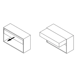 Emuca Coulisses pour table extensible et relevable Oplà Folding+39, Aluminium, Acier inox anodisé