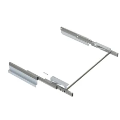 Emuca Coulisses pour table extensible et relevable Oplà Folding+39 M120, Aluminium, Inox anodisé
