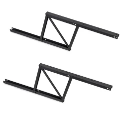 Emuca Ensemble de mécanismes de levage pour tables basses, permette elevare la mesa 192mm, Acier, Peint en noir