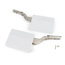Emuca Jeu de compas pour portes relevables Agile, 3200 - 9000, acier et plastique, blanc