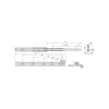 Emuca Jeu de coulisses à billes à sorties totale avec supports, hauteur 45mm, longueur 350mm, Acier, Zingué