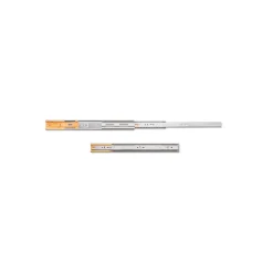 Emuca Jeu de coulisses à billes pour tiroirs à sortie totale, fermeture amortie, hauteur 45mm, longueur 400mm, Acier, Zingué