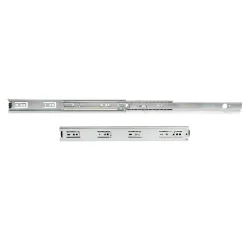 Emuca Jeu de coulisses à billes à sorties totale avec supports, hauteur 45mm, longueur 600mm, Acier, Zingué