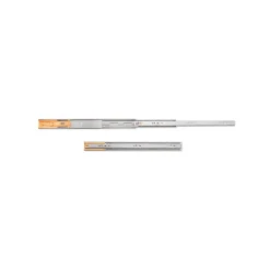 Emuca Jeu de coulisses à billes pour tiroirs à sortie totale, fermeture amortie, hauteur 45mm, longueur 450mm, Acier, Zingué