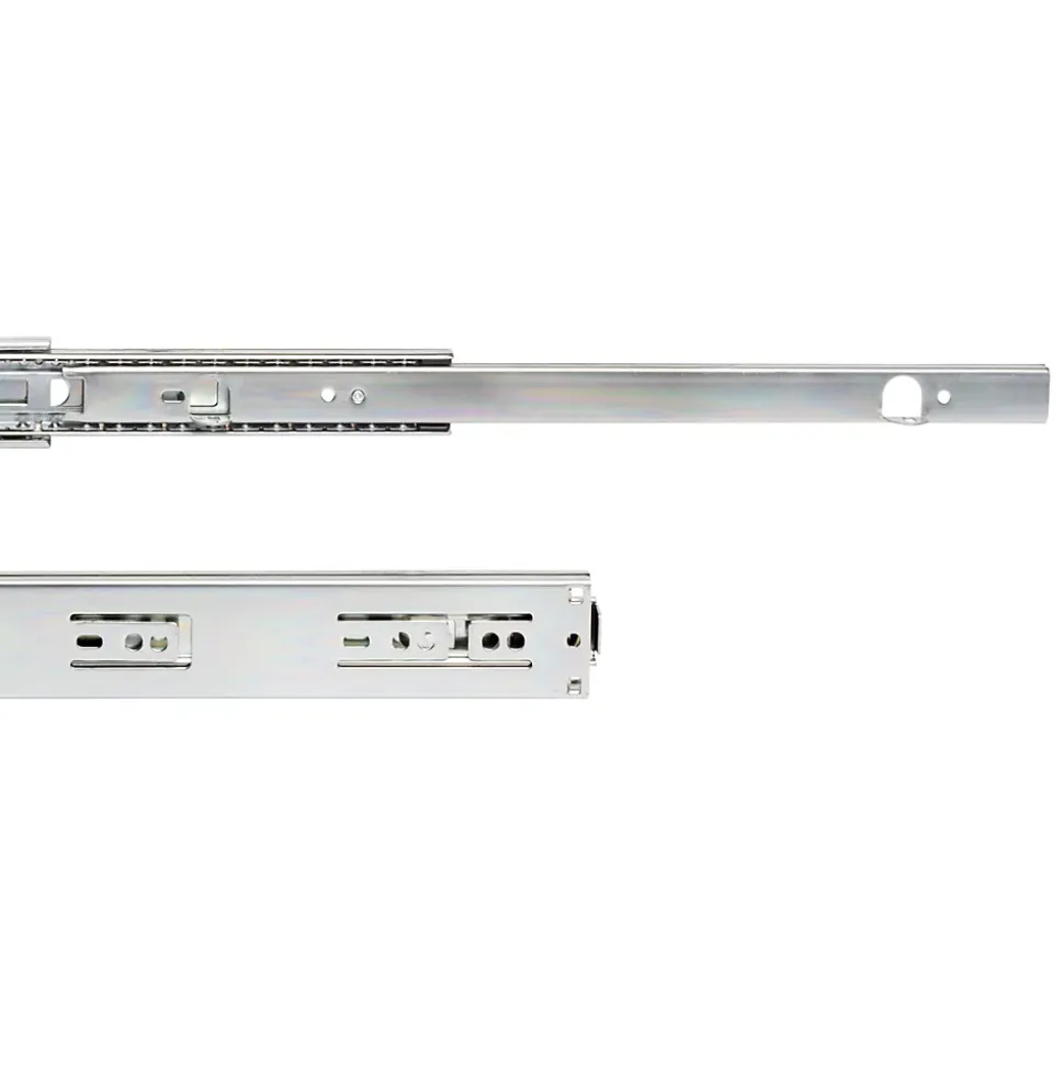 Emuca Jeu de coulisses à billes à sorties totale avec supports, hauteur 45mm, longueur 300mm, Acier, Zingué