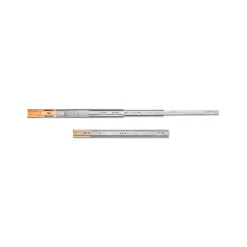 Emuca Jeu de coulisses à billes pour tiroirs à sortie totale, fermeture amortie, hauteur 45mm, longueur 500mm, Acier, Zingué