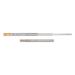 Emuca Jeu de coulisses à billes pour tiroirs à sortie totale, fermeture amortie, hauteur 45mm, longueur 600mm, Acier, Zingué