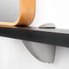 Emuca Jeu de supports pour tablette en bois ou en verre Pelicano, Plastique et Zamak, Peint en aluminium