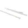 Emuca Lot de 5 jeux de coulisses a roulettes pour tiroir T30, drop lock, longueur 550mm, sortie partielle, Acier, Blanc