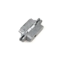 Emuca Lot de 2 charnières à boîtier pour portillon, charge 40kg, ouverture à 180 degrés, Zamak, Blanc