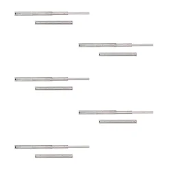 Emuca Lot de 5 coulisses pour tiroirs, roulement à billes, hauteur 45mm, profondeur 450mm, sortie totale, zingué