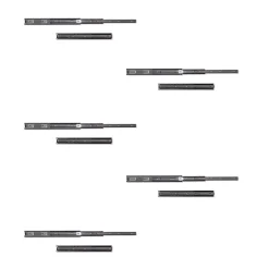 Emuca Lot de 5 jeux de Coulisses pour tiroirs, roulement à billes, hauteur 45mm, profondeur 400mm, sortie totale, Noir
