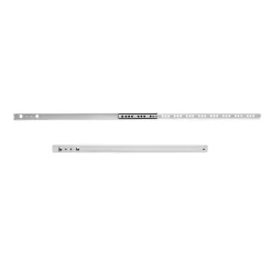 Emuca Lot de 5 jeux de coulisses de tiroir, roulement à billes, hauteur 17mm, profondeur 246mm, sortie partiel, Zingué
