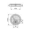 Emuca Lot de 8 passe-câbles circulaires, diamètre 60mm, à encastré Zamak, Chromé