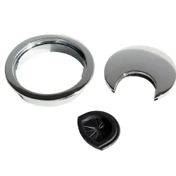 Emuca Lot de 8 passe-câbles circulaires, diamètre 60mm, à encastré Zamak, Chromé