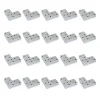 Emuca Lot de 20 pieds pour meuble Alumix 8, hauteur 12mm, Plastique, Peint en aluminium
