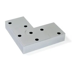 Emuca Lot de 20 pieds pour meuble Alumix 8, hauteur 12mm, Plastique, Peint en aluminium