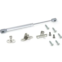 Emuca Lot de 10 pistons pour portes Relevable H, 11kg, course 100mm, avec loquets, acier et plastique, gris métallisé