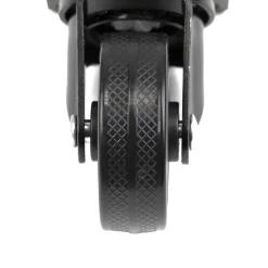 Emuca Lot de 4 roulettes Black avec plétine de montage, diamètre 75mm, Plastique et Acier, Noir