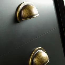 Emuca Poignée pour meubles Alberic, L77mm, entraxe 64mm, Zamak, Bronze