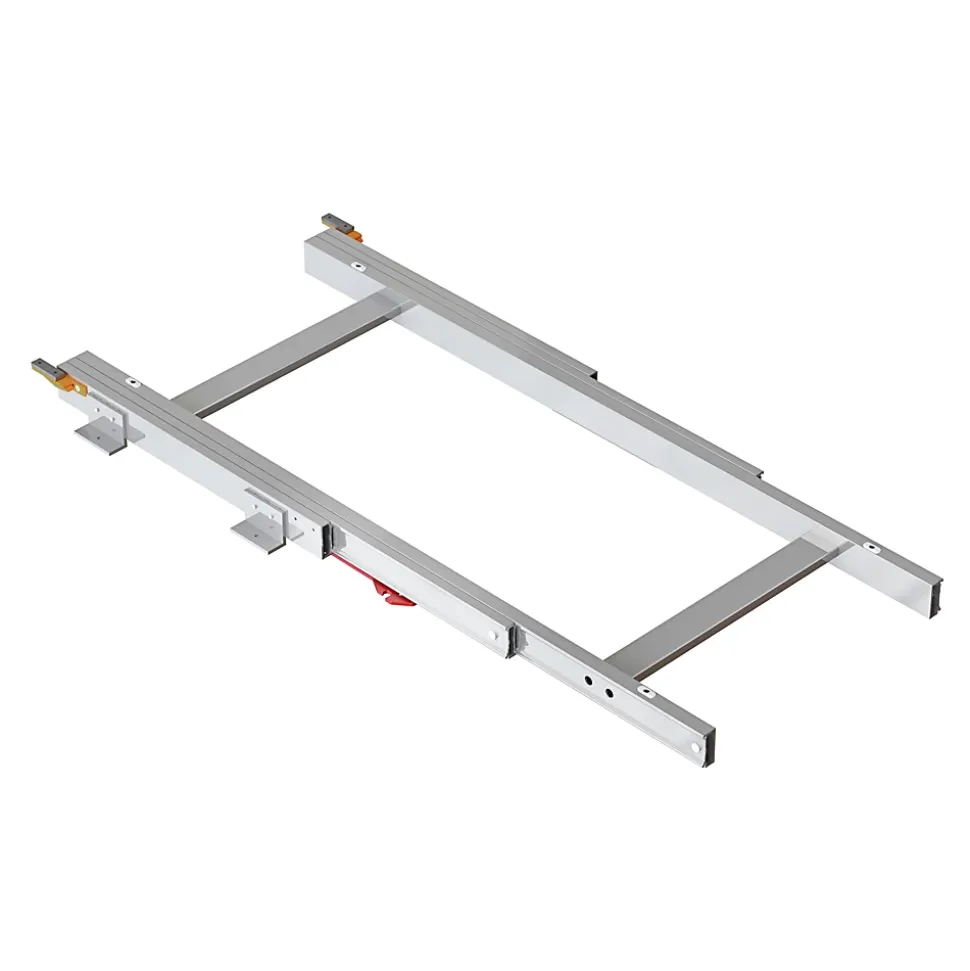 Emuca Rails de table coulissante Twice Top, Aluminium, Anodisé mat