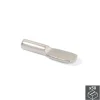 Emuca Support pour étagères en bois, cuillère, D. 5 mm, Acier, Nickelé, 50 ut.-