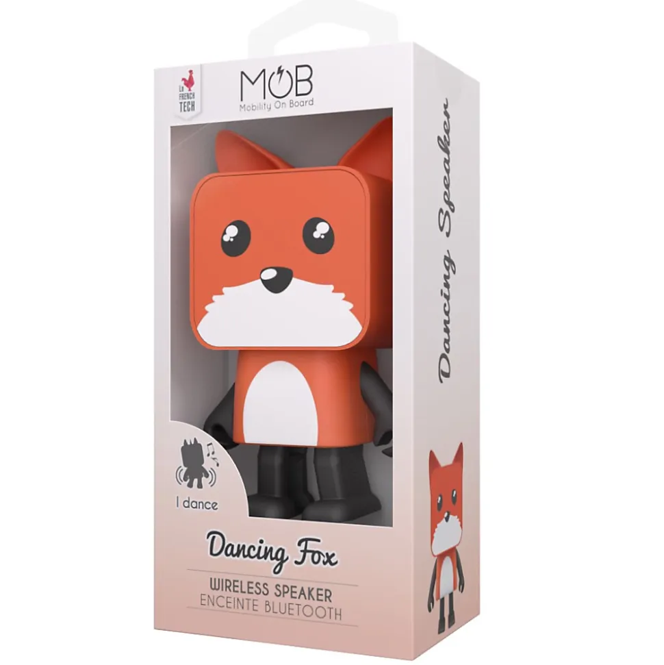 Enceinte Bluetooth Dancing Renard - MOBILITY ON BOARD - Enceinte Bluetooth Renard Orange