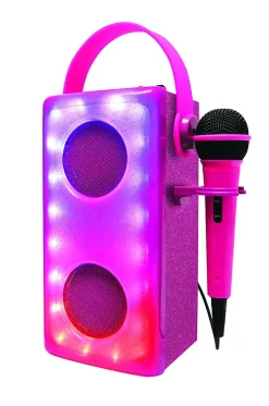 Enceinte Bluetooth lumineuse Rose avec micro