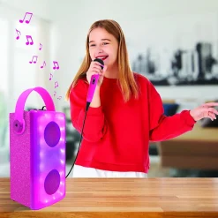 Enceinte Bluetooth lumineuse Rose avec micro
