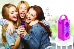 Enceinte Bluetooth lumineuse Rose avec micro