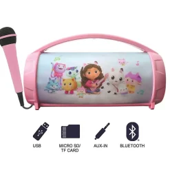 Enceinte Bluetooth Sans-Fil Lumineuse avec Micro Gabby et la Maison Magique