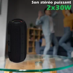 Enceinte bluetooth 60W RVB rechargeable USB