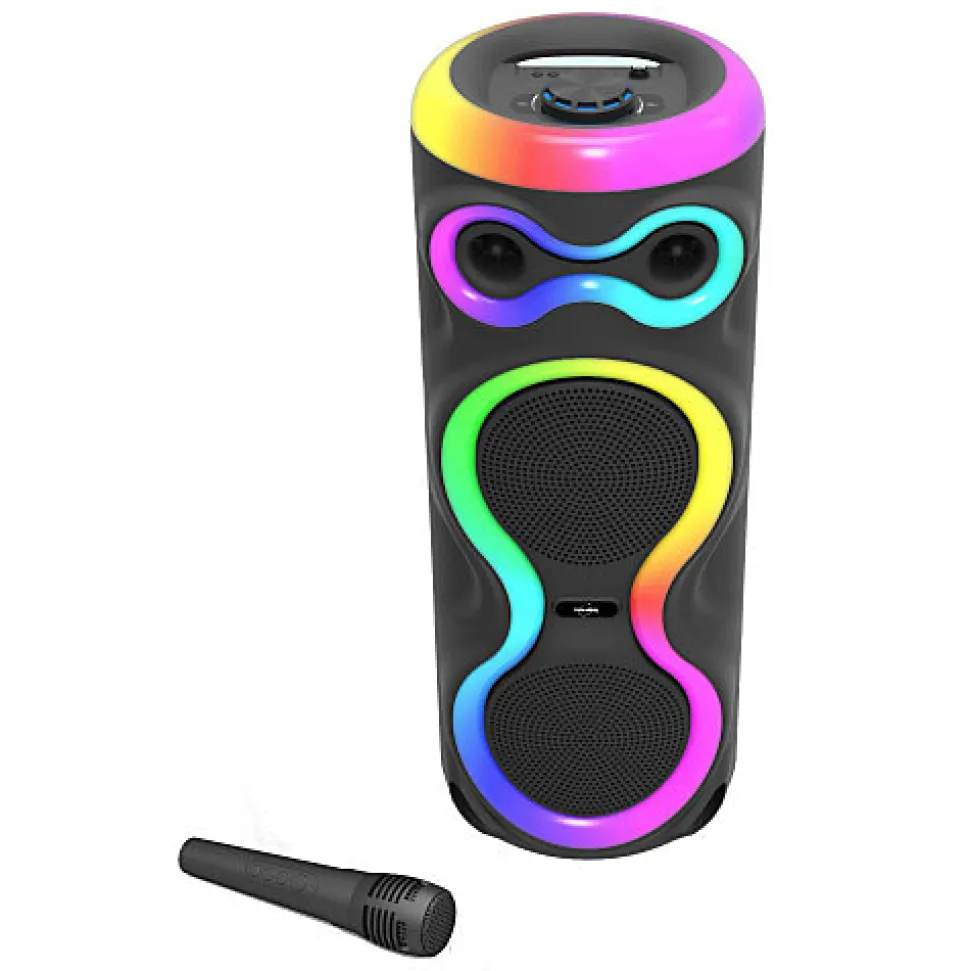 Enceinte lumineuse Bluetooth KARAOKE 1000W FIREBOOST