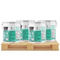 Enduit de cuvelage C3 enduit ciment étanchéité hydrofuge béton PROCOM-4 x 25 Kg-Gris