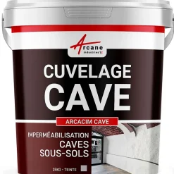 Enduit de cuvelage hydrofuge - Étanchéité cave sous-sol garage / ARCACIM CAVE Gris - 25 kg - ARCANE INDUSTRIES