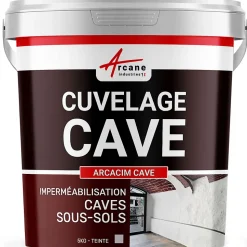 Enduit de cuvelage hydrofuge - Étanchéité cave sous-sol garage / ARCACIM CAVE Gris - 5 kg - ARCANE INDUSTRIES