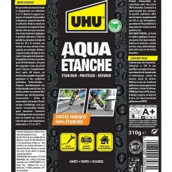 Enduit d'étanchéité noir UHU Aqua étanche cartouche de 310g