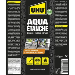 Enduit d'étanchéité noir UHU Aqua étanche cartouche de 310g